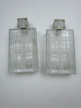 Burberry Brit Clear Glass Plaid-Etched Perfume Bottles